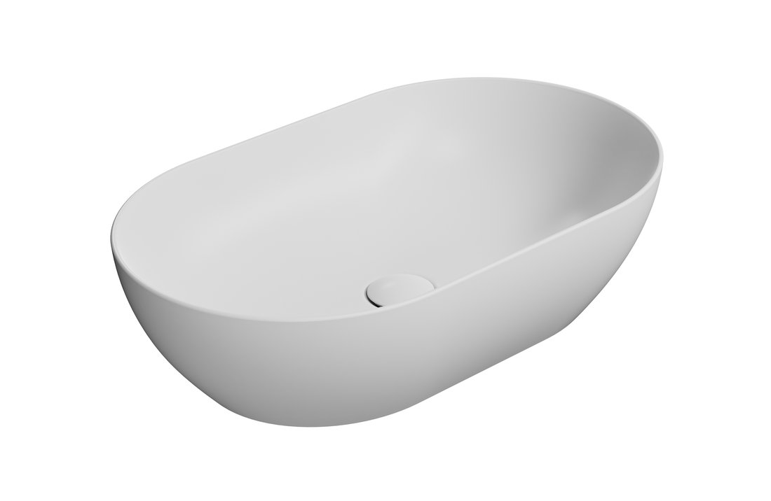 Gsi pura keramické umyvadlo na desku 60x37cm, bílá mat