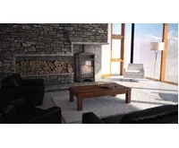 HS Flamingo Krbová kamna AQUAFLAM VARIO ® BARMA 11kW dlažba Bělený Dub (teplovzdušná verze) (24)