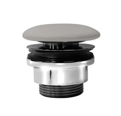 GSI GSI umyvadlová výpust 5/4“, neuzavíratelná, keramická zátka, 5-65mm, tortora mat
