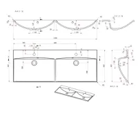 SAPHO MARIA dvojumyvadlo, litý mramor, 120x46cm, bílá (7)