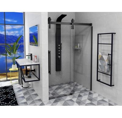 GELCO VOLCANO BLACK sprchové dveře 1800 mm, čiré sklo
