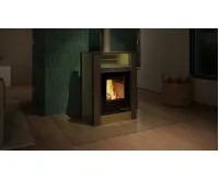 HS Flamingo Krbová kamna AQUAFLAM VARIO ® LEND 11kW olivová (teplovzdušná verze) (22)