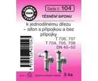 Hartman Sada č. 104: sada těsn. k dřezov. sifonu - DN 40-50 - T 706-708