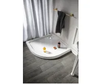 GELCO HERA sprchová vanička z litého mramoru, čtvrtkruh, 90x90x7,5cm, R550, bílá (5)