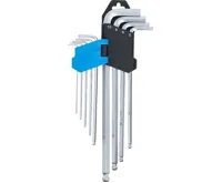 BGS Klíče zahnuté, velmi dlouhé, vnitřní šestihran / vnitřní šestihran s kulovou hlavou 1,5 (2)