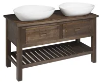 SAPHO BRAND umyvadlová skříňka 130x73x50cm, mořený smrk SAPHO BRAND umyvadlová skříňka 130x73x50cm, mořený smrk