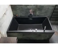 POLYSAN QUEST obdélníková vana 180x100x49cm, černá mat (3)