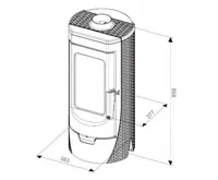PLAMEN PLAMEN Litinová krbová kamna TARA - černá (13)