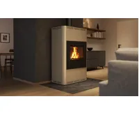 HS Flamingo Krbová kamna AQUAFLAM ® 25 s výměníkem - krémová, automatická regulace (27)