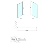 POLYSAN EASY boční stěna 700mm, čiré sklo (7)
