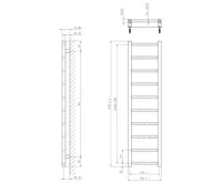 SAPHO METRO LIGHT otopné těleso 300x1140 mm, chrom (7)