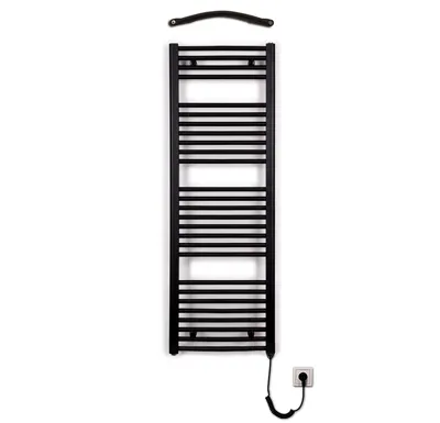 Koupelnový radiátor elektrický Thermal KDO-E 450/1320 - 400W, pravý - černý mat