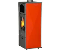 PLAMEN Litinová krbová kamna LAGUNA - červená (1)