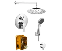 BRUCKNER BARON podomítkový sprchový set s pákovou baterií, 2 výstupy, chrom BRUCKNER BARON podomítkový sprchový set s pákovou baterií, 2 výstupy, chrom