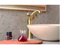 SAPHO ANTEA stojánková umyvadlová baterie vysoká s výpustí, výška 245mm, bronz (3)