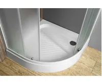 AQUALINE ARLEN čtvrtkruhová sprchová zástěna 800x800 mm, sklo Brick (4)