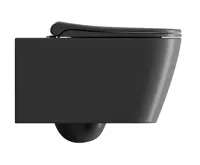 GSI NUBES závěsná WC mísa, Swirlflush, 35x55cm, černá dual-mat (3)