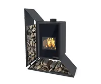 HS Flamingo Krbová kamna FLAMINGO DELUXE ® KAMPA levá, černá