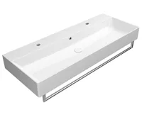 GSI KUBE X keramické dvojumyvadlo 120x47cm, broušená spodní hrana, bílá ExtraGlaze (7)