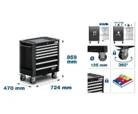 BGS Vozík montážní pojizdný, 7 zásuvek (1)