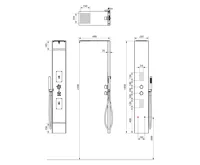 SAPHO GRACE sprchový panel 220x1450mm, nerez mat (9)