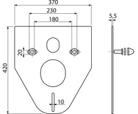 ALCAPLAST Izolační deska pro závěsné WC a bidet s příslušenstvím a krytkou (bílá) M910 (1)