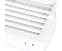 HS Flamingo Krbová mřížka MODERN 20x20 cm, bílá s žaluzií (1)