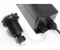 Externí pneumatický spínač komplet - el. krabice, hadička, tlačítko kulaté  Matný nerez (2)