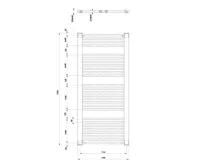 AQUALINE DIRECT otopné těleso s bočním připojením 750x1320 mm, bílá (5)