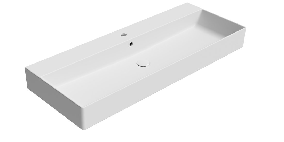Gsi kube x keramické umyvadlo 120x47cm, bílá mat