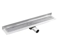 GELCO MANUS ONDA nerezový podlahový žlab s roštem, ke stěně, L-650, DN50