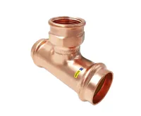 CU lisovací T-kus přechodový 8130 - 18 x 1/2" x 18 - pro topení i rozvod plynu CU lisovací T-kus přechodový 8130 - 18 x 1/2" x 18 - pro topení i rozvod plynu