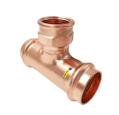 CU lisovací T-kus přechodový 8130 - 28 x 1/2" x 28 - pro topení i rozvod plynu