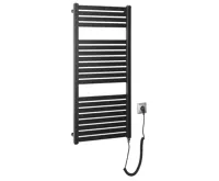 AQUALINE TONDI-E elektrické otopné těleso rovné 450x970 mm, 300 W, černá mat AQUALINE TONDI-E elektrické otopné těleso rovné 450x970 mm, 300 W, černá mat