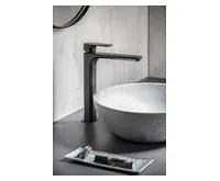 SAPHO SPY stojánková umyvadlová baterie vysoká, prodloužená hubice, černá mat (1)