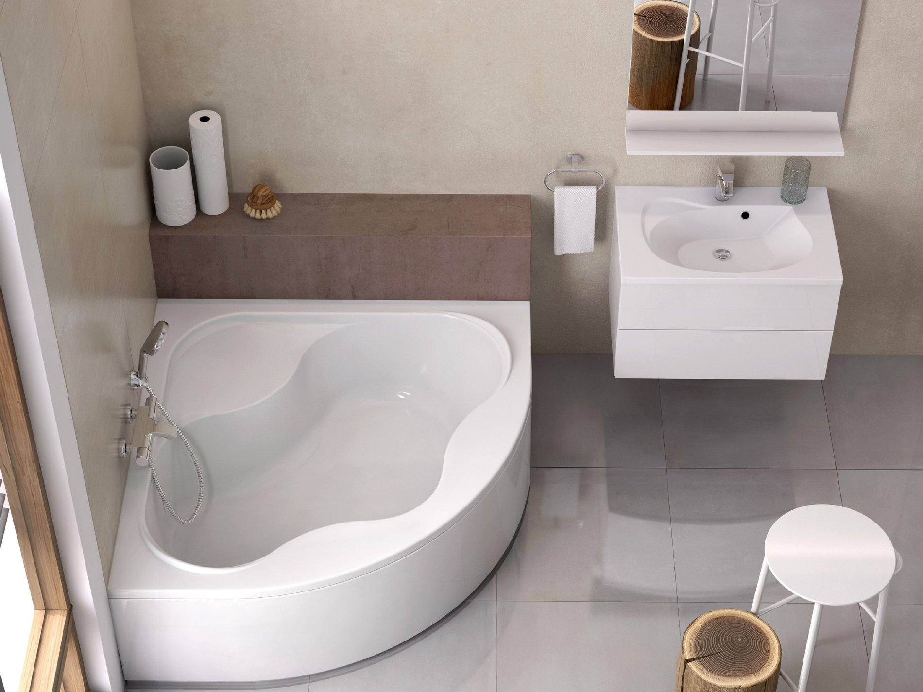 Ravak akrylátová vana gentiana 140x140 | akce doživotní záruka