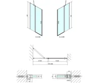 POLYSAN ZOOM BLACK sprchové dveře 1000mm, čiré sklo (10)