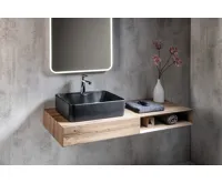 SAPHO BALENA keramické umyvadlo na desku, 48x37cm, černá mat (5)