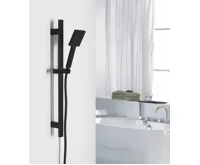 SAPHO Sprchová souprava hranatá, posuvný držák 700mm, černá mat (6)