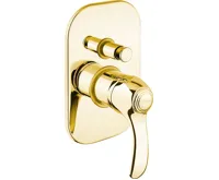 SAPHO KIRKÉ podomítková sprchová baterie, 2 výstupy, zlato SAPHO KIRKÉ podomítková sprchová baterie, 2 výstupy, zlato