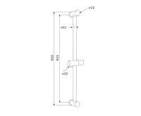 Posuvný držák sprchy 655 mm (1)