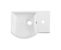 SAPHO LITOS keramické umývátko rohové, 45x32cm, baterie vpravo, bílá (1)