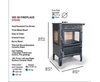 CALISKAN Krbová kamna UNA 3D (6)