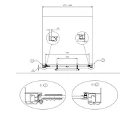 GELCO ANTIQUE sprchové dveře otočné, 900mm, levé, ČIRÉ sklo, bronz (12)