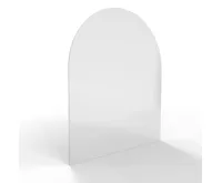 HS Flamingo Sklo pod kamna - Oblouk 1000x1200 mm / R500 / 6 mm (1)