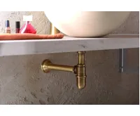 SAPHO RETRO umyvadlový sifon 5/4", odpad 32 mm, bronz (3)