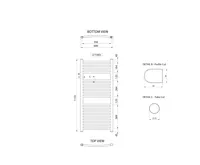 AQUALINE ALYA otopné těleso oblé 600x1110mm, chrom (5)