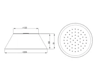 SAPHO Hlavová sprcha s lemem, průměr 200mm, chrom (5)