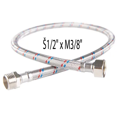 NOVASERVIS Nerezová hadička Š1/2" x M3/8" -100cm - PWS223