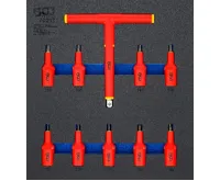 BGS Vložka do dílenského vozíku 2/3: VDE sada nástrčných hlavic | 12,5 mm (1/2") | T-profil (p BGS Vložka do dílenského vozíku 2/3: VDE sada nástrčných hlavic | 12,5 mm (1/2") | T-profil (p